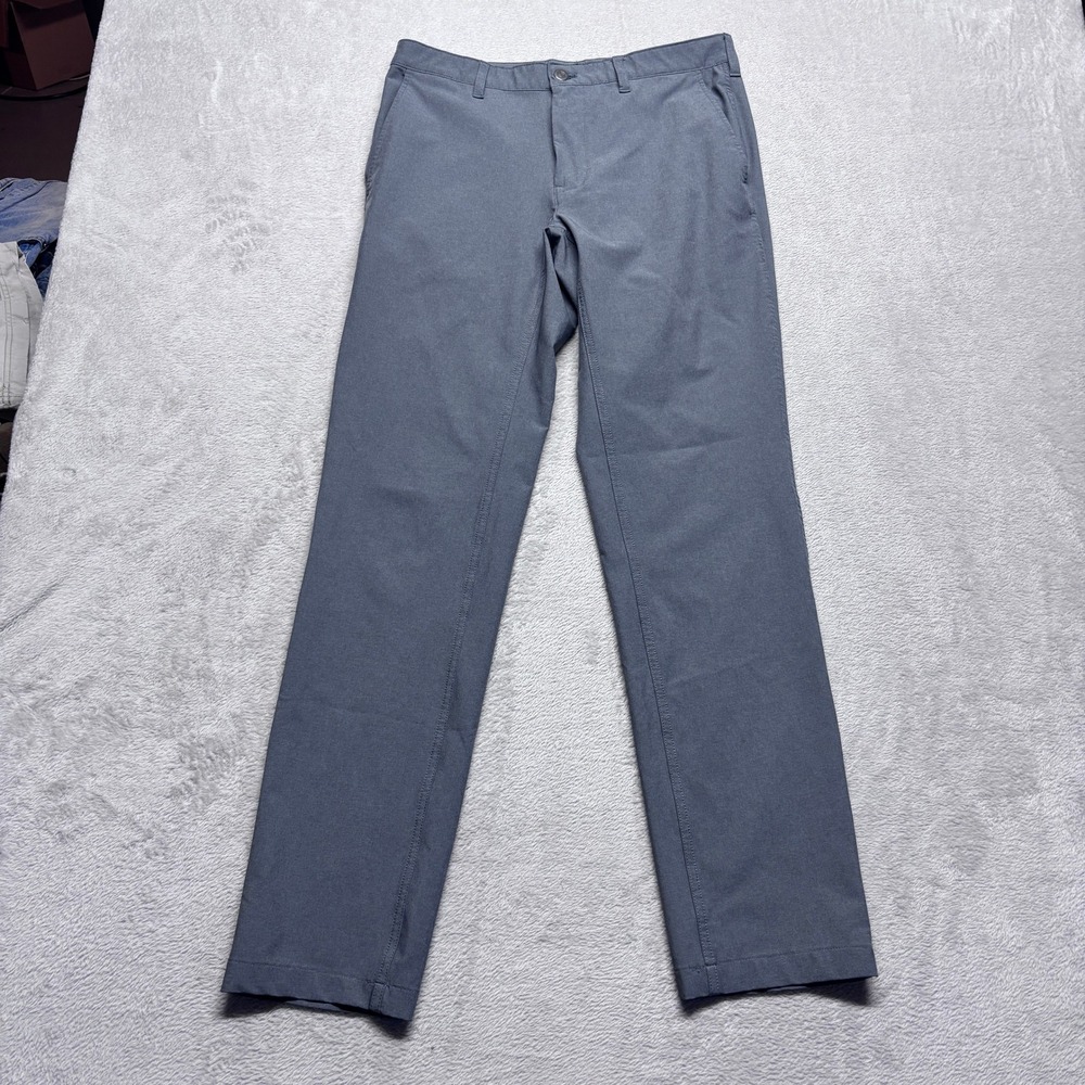 Bluffworks Envoy Lightweight Travel Pant Mens 32x34 Gray Regular Fit Chino Pants